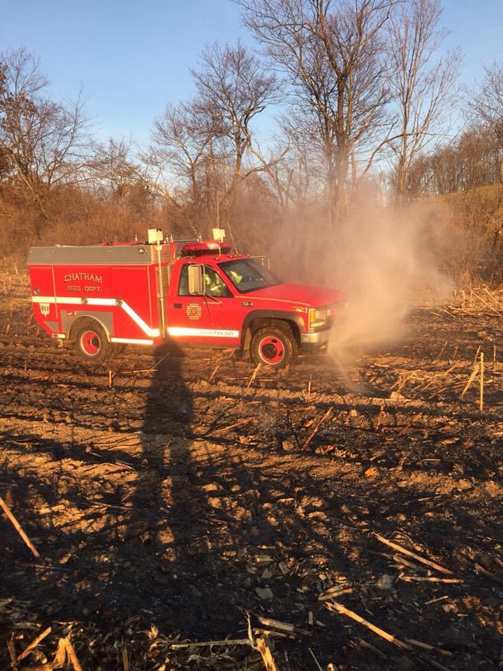 Brush truck 58-66 at a small brush fire